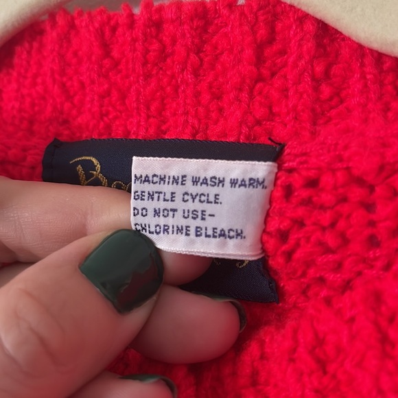 BONNIE LEE LEROY | Women’s Vintage Fire Red Short Sleeve SoCardigan Size L (42) - Picture 5 of 8